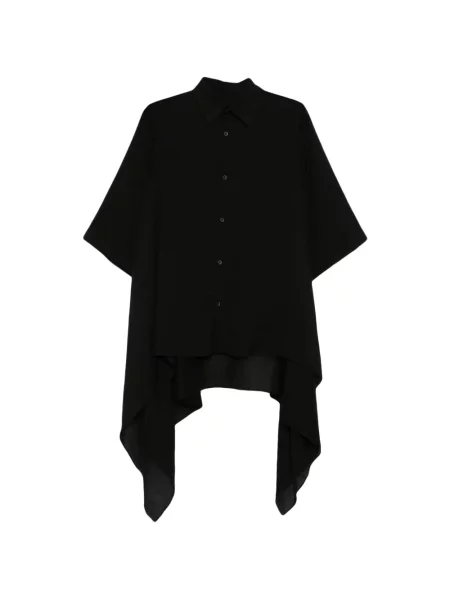 Aszimmetrikus drapírozott ing Yohji Yamamoto fekete