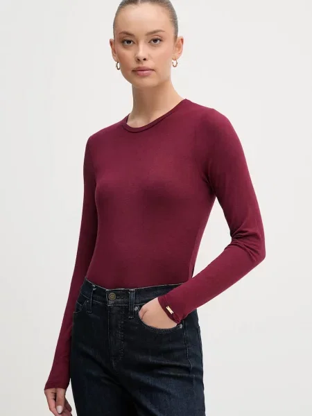 Боди с кашмир United Colors of Benetton бордо