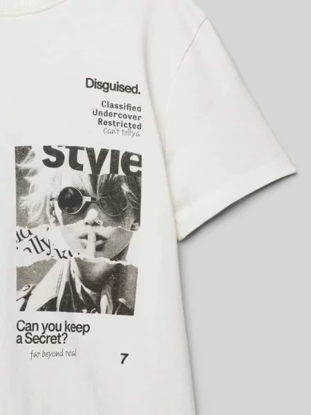 T-shirt o kroju regular fit z czystej bawełny model ‘PERNILLE’ Only biała