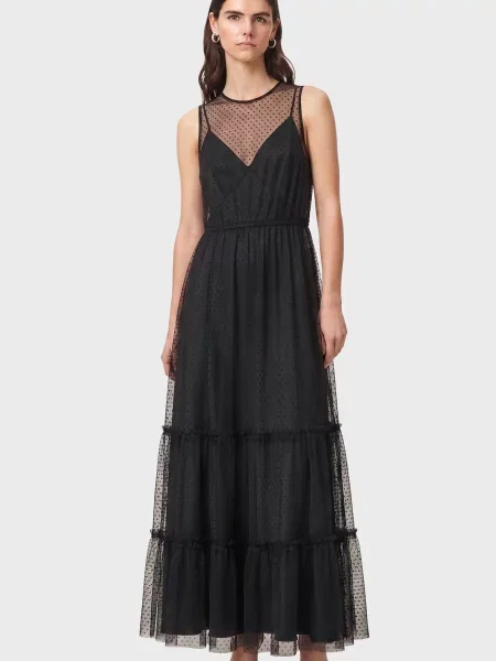 Сукня Allsaints в горошок чорна