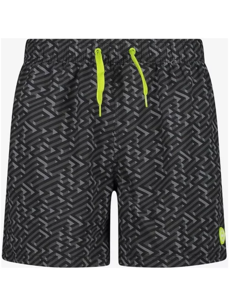 Spodenki CMP Microfiber zielono-neonowe. czarne