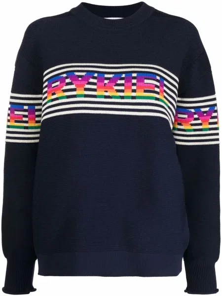 Sweter Sonia Rykiel w paski niebieski