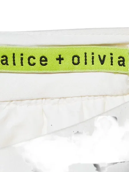 Fusta mini Alice + Olivia cu imagine evazată alb