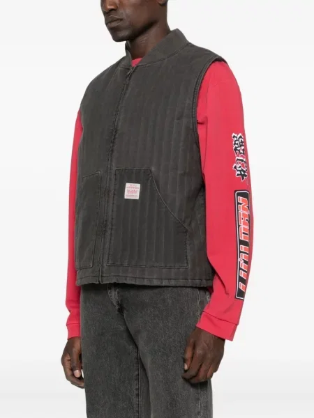 Pruhovaná džínová bunda Levi's šedá