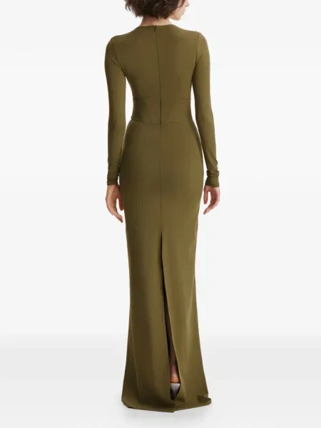 Rochie maxi 2310 Studio lungă de costum verde