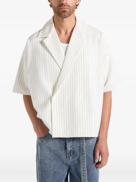 Риза Manière De Voir на райета бяло