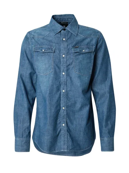 G-STAR Cămașă denim albastru