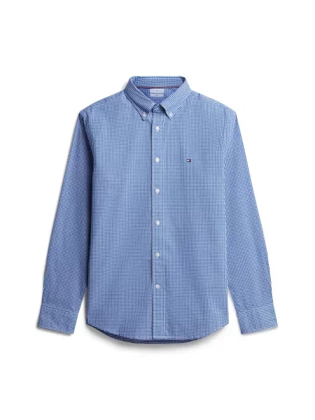 TOMMY HILFIGER Cămașă albastru / albastru gențiană alb