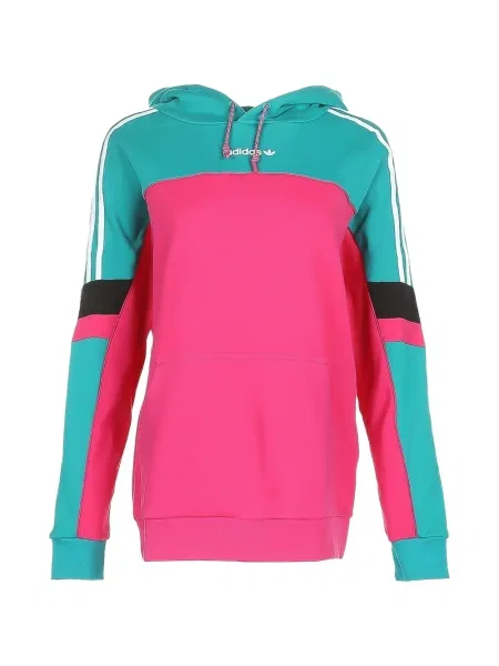 Велурен боди Adidas с принт на цветя розово