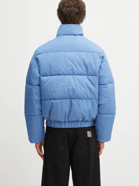 Daily Paper geacă Renako Monogram Puffer de iarnă oversize albastru