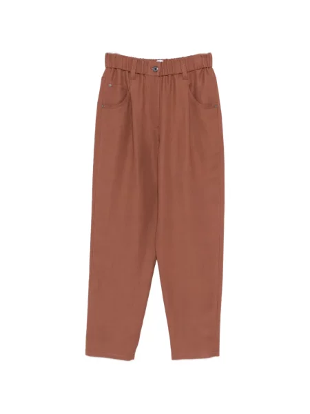 Spodnie Brunello Cucinelli brązowe