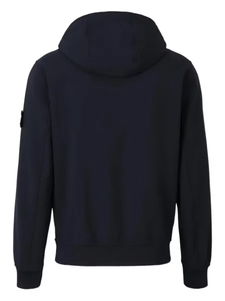 Hanorac cu glugă Stone Island cu strasuri albastru