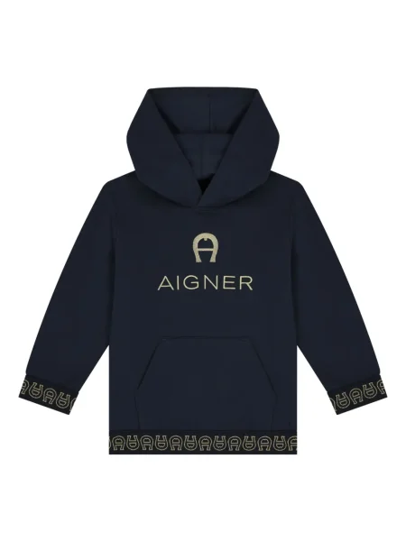 Bluza z kapturem dziecięca Aigner niebieska