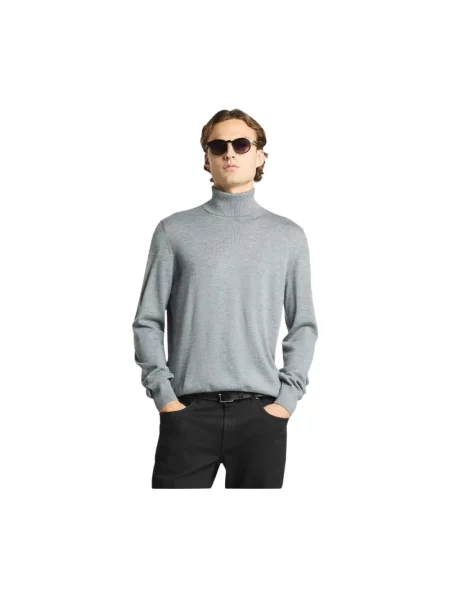 Sweter Fay wełniany szary