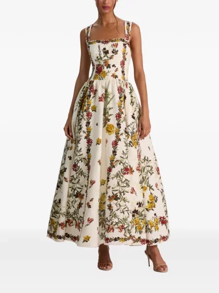 Midi šaty Alice + Olivia biela