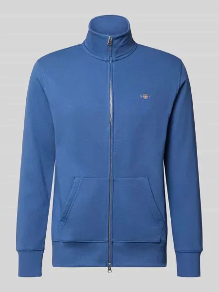 Bluza dresowa o kroju regular fit ze stójką model Gield' Gant niebieska