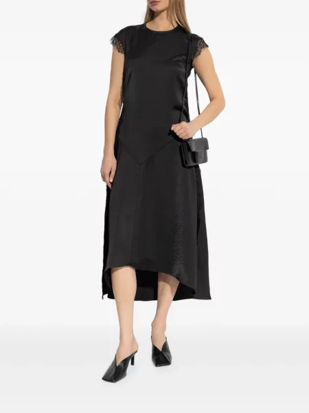 Rochie midi Allsaints până la genunchi de costum negru