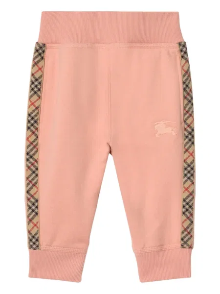 Spodnie dziecięce Burberry różowe