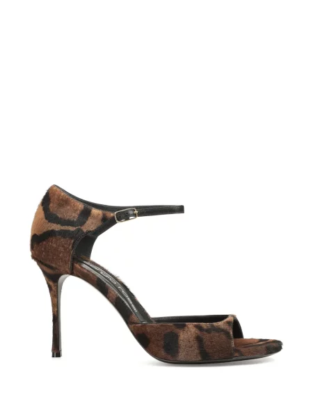 Pantofi cu toc Sergio Rossi cu imagine cu model leopard maro