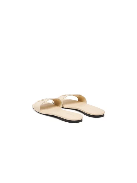 Šlepetės Calvin Klein Square Flat Sandal Emblem geltona