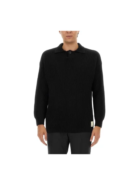 Dzianinowy sweter Emporio Armani czarny