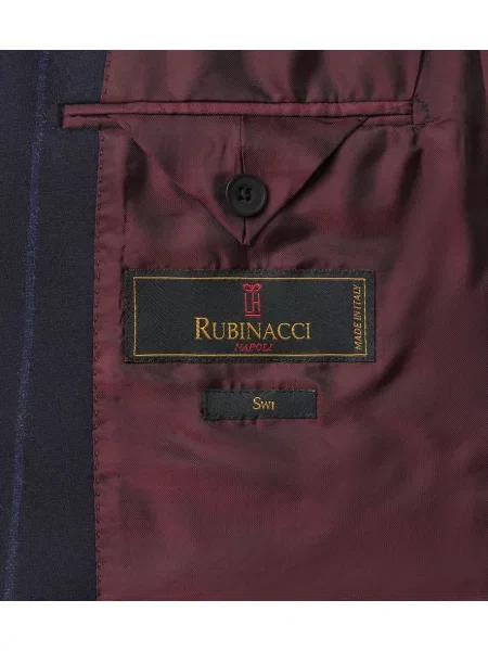 Sacou Rubinacci de lână cu dungi albastru