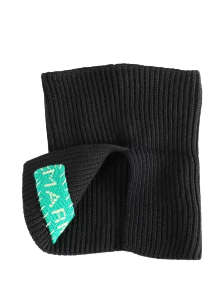 Fular Marni cu nervuri negru