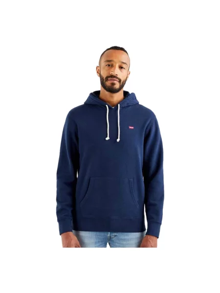Bluza z kapturem Levi's z kapturem niebieska