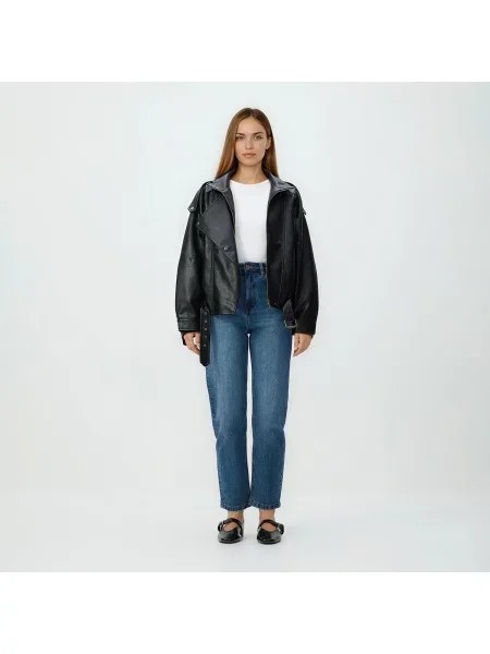 Reserved Džíny mom fit tmavomodrá