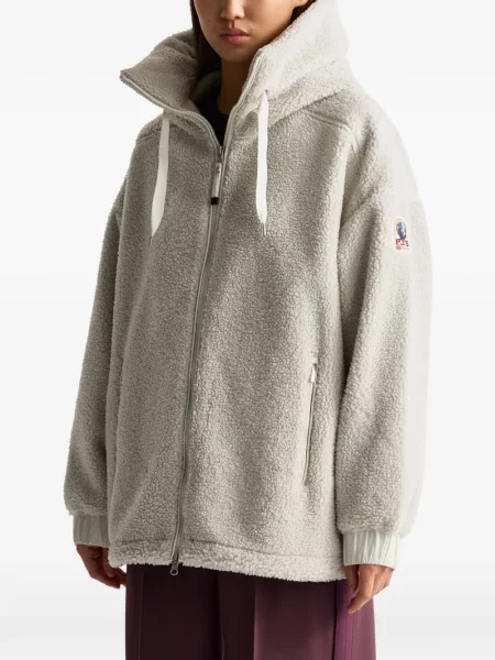 Hanorac cu glugă Parajumpers din fleece alb