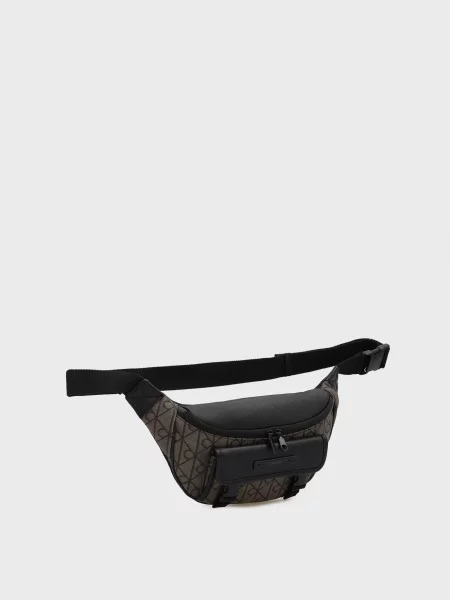 Поясная сумка Calvin Klein с принтом серая