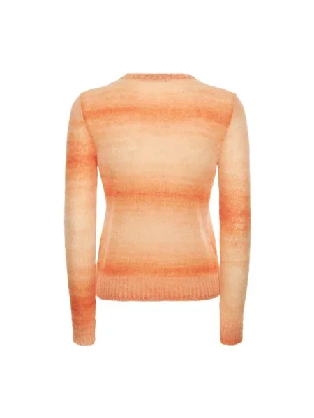 Sweter Missoni wełniany z długim rękawem pomarańczowy