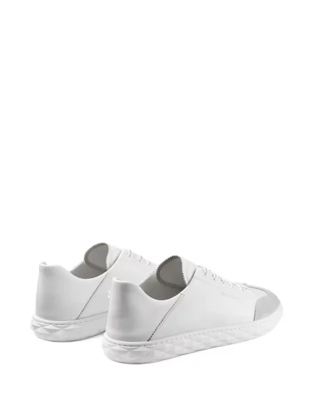Sneakerși Jimmy Choo din piele alb