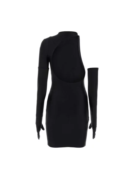Lniana sukienka Balenciaga czarna