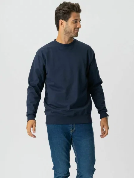 TEESHOPPEN Pulover Sweatshirt bleumarin