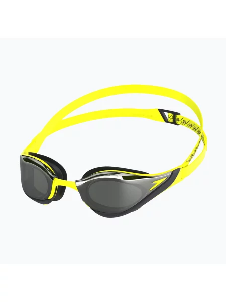 Okulary do pływania Speedo Fastskin Pure Focus Mirror hyper yellow/smoke/silver mirror żółte