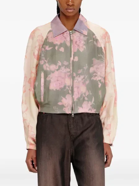 Geacă bomber Diesel cu model floral cu imagine