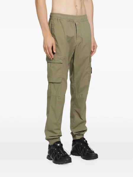 Pantaloni cargo Stone Island cu strasuri verde