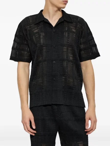 Къс риза Homme Plissé Issey Miyake черно