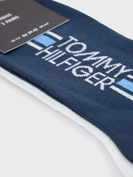 Носки Tommy Hilfiger в полоску с автографом