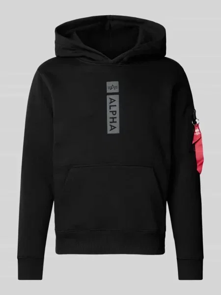 Bluza Alpha Industries Puff Print Hoodie black czarna
