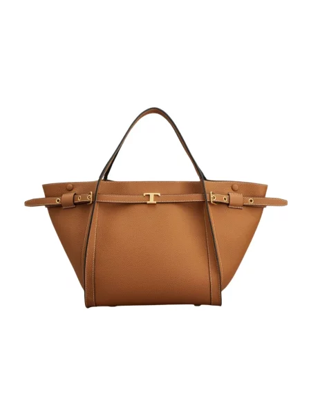 Shopperka Tod's skórzana brązowa