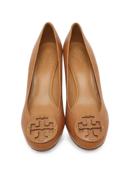 Pantofi cu toc Tory Burch cu pană maro
