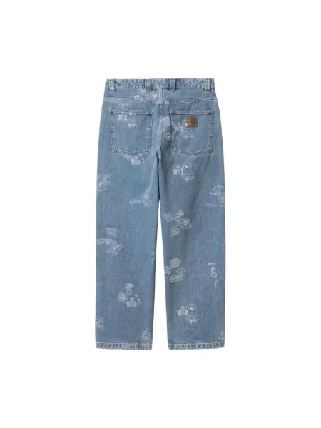 Jeansy o kroju tapered fit z 5 model ‘STAMP’ Carhartt Wip niebieskie