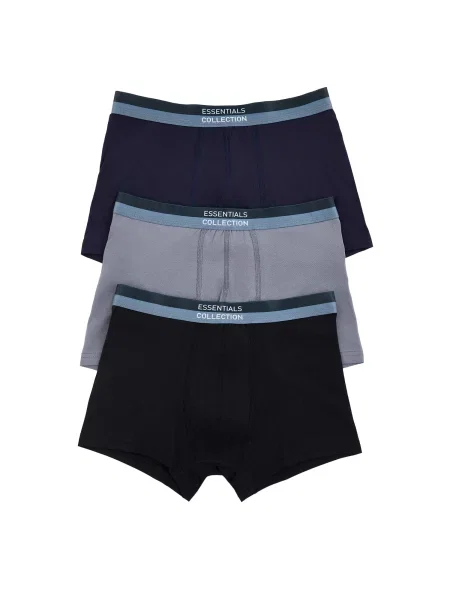Trendyol Boxeri bleumarin / gri / negru alb