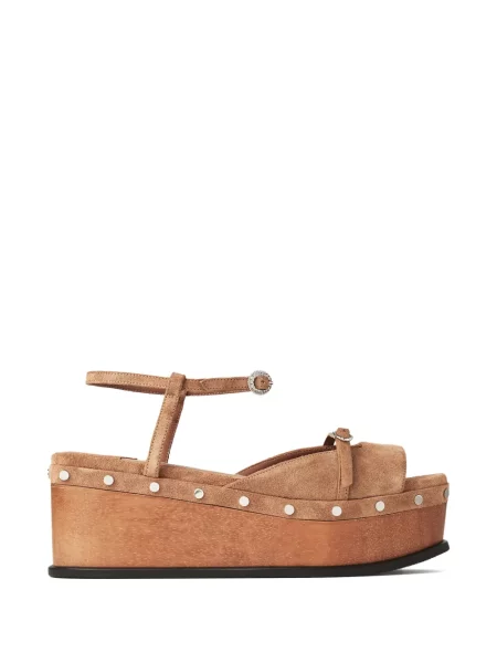 Sandale Jimmy Choo cu platformă cu tepi maro