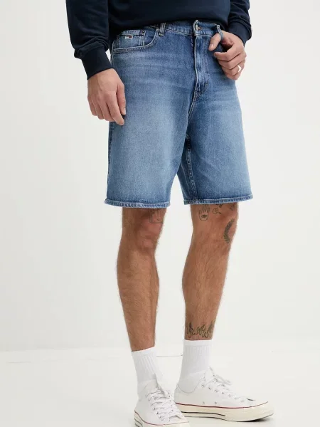 Дънков къс панталон Tommy Jeans синьо