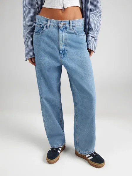 Blugi Carhartt WIP W Brandon Pant Blue Stone Bleached XS albastru