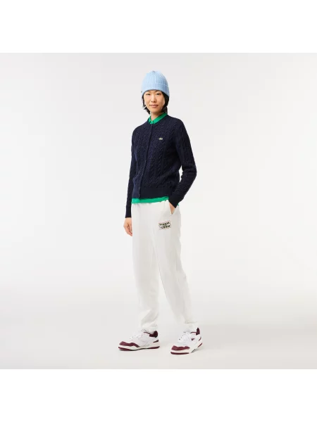Lacoste Skórzane Tenisówki Lineshot Signature Heel białe