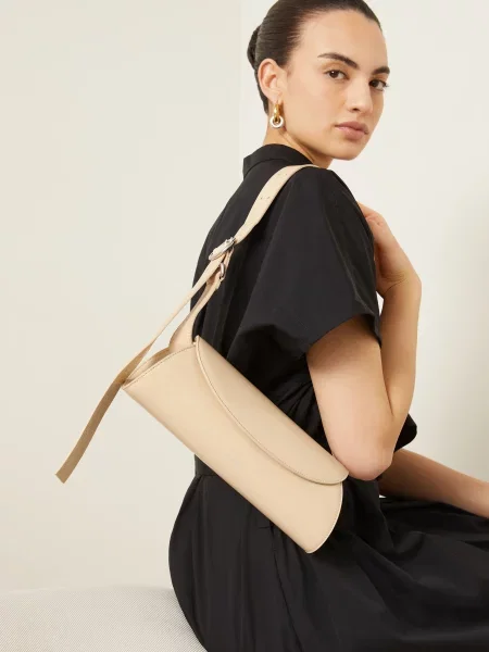 Jil Sander Taška Přes Rameno Cannolo béžová